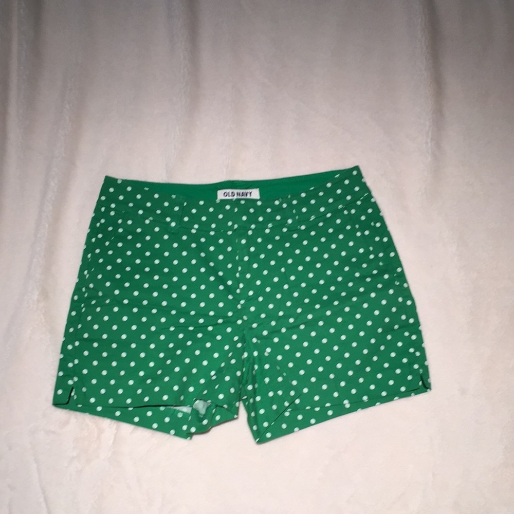 Excellent condition Green & White Polka Dot Shorts